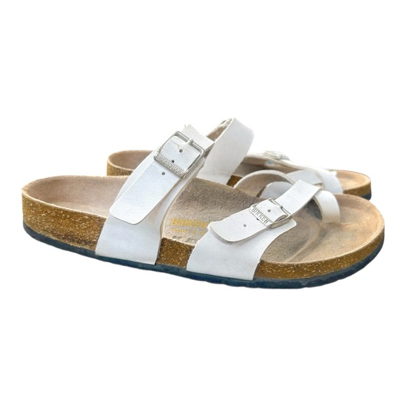 Birkenstock Shoes - Birkenstock Mayari White Toe Loop Sandals Women’s 10 EU 41 Comfort Leather